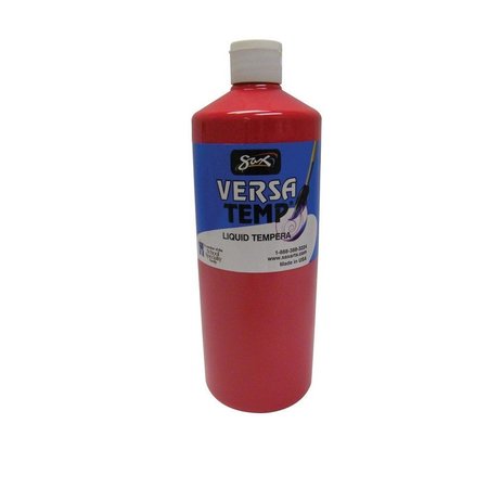 SAX Versatemp Heavy-Bodied Tempera Paint, Primary Red, Quart 2681